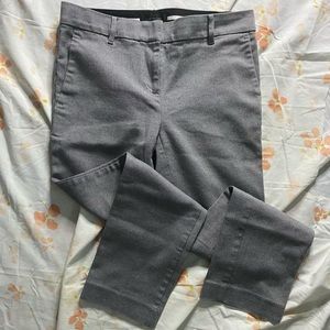 Ann Taylor business suit pants classic woven pattern black white look grey XS 25